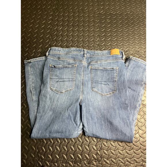 American Eagle Next Level Stretch Jeans Women’s Size 16 Short Blue Denim Skinny - Picture 3 of 7